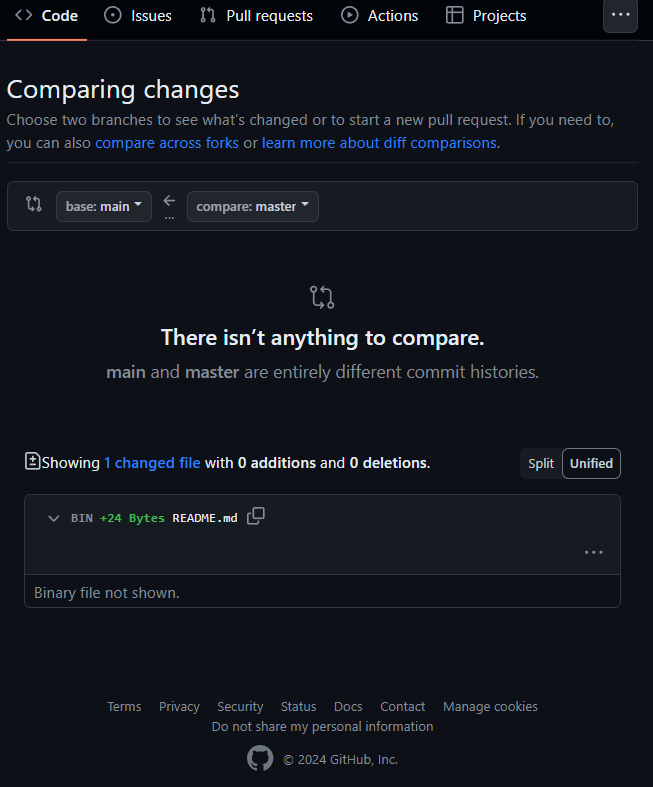 Git merge failure